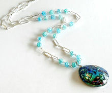 Load image into Gallery viewer, Long Abalone pendant necklace