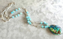 Load image into Gallery viewer, Long sterling silver and gemstone necklace