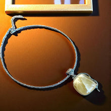 Load image into Gallery viewer, Amber gemstone necklace on sterling silver chain