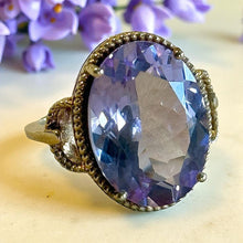 Load image into Gallery viewer, Amethyst gemstone gold ring