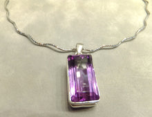 Load image into Gallery viewer, Amethyst gemstone pendant necklace

