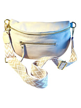 Load image into Gallery viewer, Leather beige Cross body bag for women