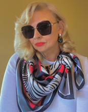 Load image into Gallery viewer, Ladies black and gold sunglasses