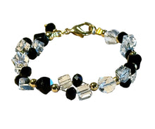 Load image into Gallery viewer, Black and white woven braclet