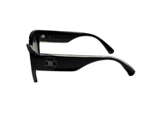 Load image into Gallery viewer, Black women's sunglasses with silver details