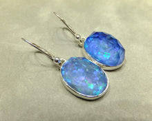 Load image into Gallery viewer, Blue opal earrings