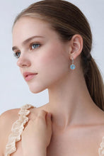Load image into Gallery viewer, Blue topaz stud drop earrings
