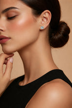 Load image into Gallery viewer, Blue topaz stud gemstone earrings