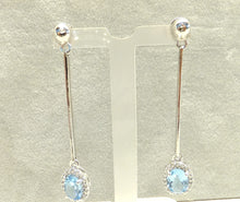Load image into Gallery viewer, Blue topaz earrings in sterling silver