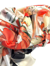 Load image into Gallery viewer, Bright floral print silk scarf for ladies