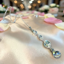 Load image into Gallery viewer, Sterling silver crystal necklace for a bride