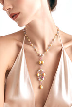 Load image into Gallery viewer, Freshwater Pearl and crystal beaded necklace for women