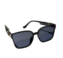 Load image into Gallery viewer, Glamours black and gold sunglasses for women