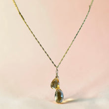 Load image into Gallery viewer, Gold filled Citrine teardrop necklace