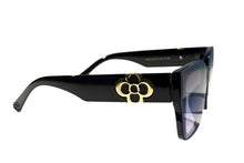 Load image into Gallery viewer, Modern Black and Gold Sun glasses for women's