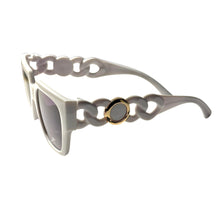 Load image into Gallery viewer, Ladies white and gold sunglasses