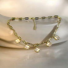 Load image into Gallery viewer, Gold filled charm clover necklace