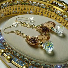 Load image into Gallery viewer, Gold Filled Austrian crystal earrings