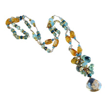 Load image into Gallery viewer, Handmade long gemstone necklace
