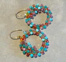 Load image into Gallery viewer, Handmade oven gemstone earrings