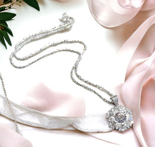 Load image into Gallery viewer, crystal necklace in sterling silver