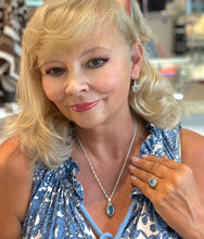 Load image into Gallery viewer, Blue topaz gemstone earrings