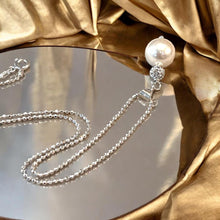 Load image into Gallery viewer, White Mother Of Pearl Necklace in Sterling Silver