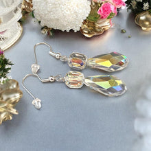 Load image into Gallery viewer, Austrian crystal drop earring sterling siver