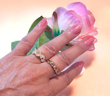 Load image into Gallery viewer, Citrine gemstone band style ring