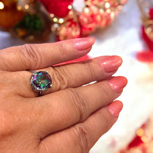Load image into Gallery viewer, Mystic topaz gemstone ring in sterling siver