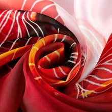 Load image into Gallery viewer, red long silk scarf