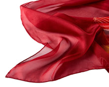 Load image into Gallery viewer, red silk scarf