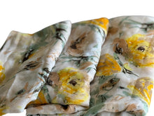 Load image into Gallery viewer, Yellow and White Floral Print Scarf