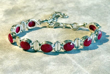 Load image into Gallery viewer, ruby tennis bracelet in Sterling silver