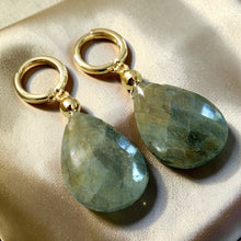 Load image into Gallery viewer, labradorite gemstone dangle earrings