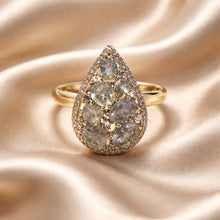 Load image into Gallery viewer, Labradorite gemstone ring in gold