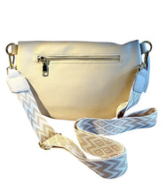 Load image into Gallery viewer, Beige leather cross body bag