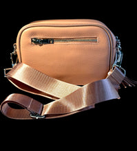 Load image into Gallery viewer, Pink leather crossover bag