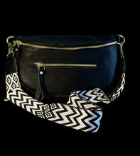 Load image into Gallery viewer, Ladies leather black crossover bag