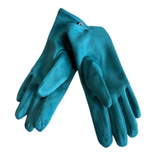 Load image into Gallery viewer, Ladies blue winter gloves