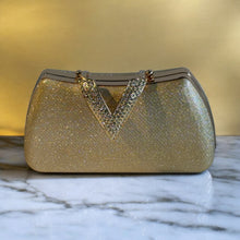 Load image into Gallery viewer, Ladies gold evening bag