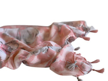 Load image into Gallery viewer, Pink floral scarf for women