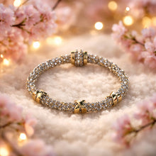 Load image into Gallery viewer, Ladies tow tone silver and gold Magnetic clasp bracelet