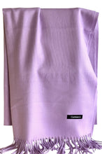 Load image into Gallery viewer, Long lavender cashmere scarf for women
