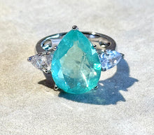 Load image into Gallery viewer, Mint Green Paraiba Tourmaline Gemstone Ring