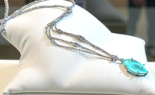 Load image into Gallery viewer, Mint Paraiba Tourmaline gemstone necklace