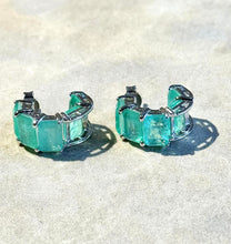 Load image into Gallery viewer, Mint Paraiba tourmaline earrings