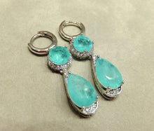 Load image into Gallery viewer, Paraiba blue tourmaline earrings