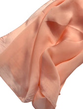 Load image into Gallery viewer, Peach silk scarf for women