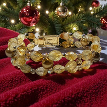 Load image into Gallery viewer, Pearl and citrine gemstone bracelet